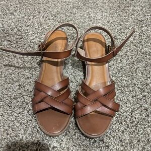 Universal Thread Brown Strappy Heels